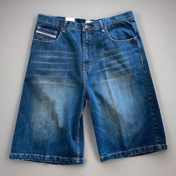 Vintage Mens Y2K Baggy Denim Shorts Decoded 38 Skater Hip Hop NWT - Picture 7 of 7
